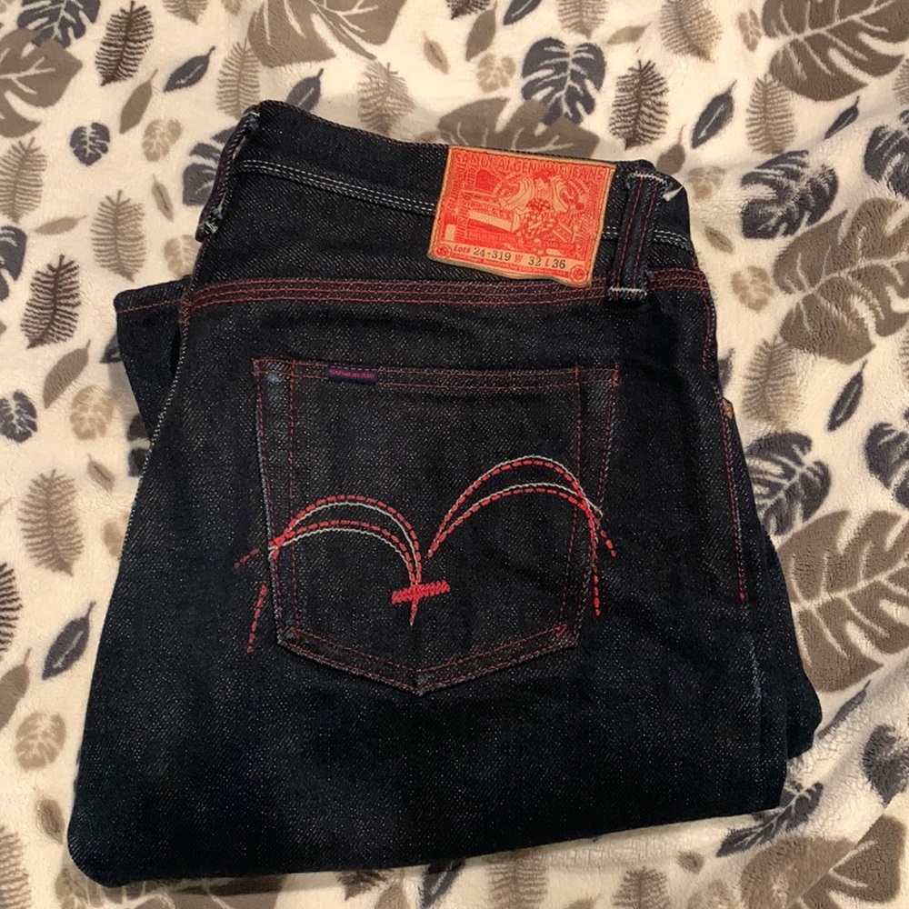 Japanese Denim Samurai Jeans Slim Straight. 32x36